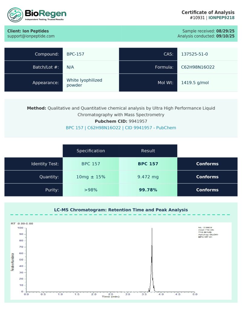 BPC-157 COA